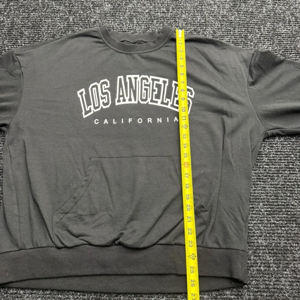 Los Angeles California Graphic Sweatshirt‎ Charcoal Gray Crewneck Pullover XL